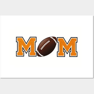 Football Mom Orange Posters and Art